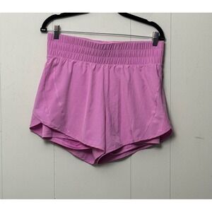 NOT FOR SALE NFS Avia Women's Pink 2-in-1 Running Shorts Smocked Waist Zip Pock